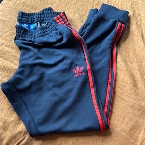 Vintage Adidas  Navy and Red Track Pants